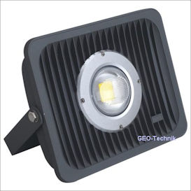 Robuster LED Flutlicht Strahler mit Linse 70W  IP65