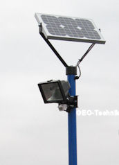 Solar LED Floodlight with Post and IR motion sensor