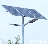 Solar Hybrid Straßenleuchte LED Doppelt 30W/260W mit Mast