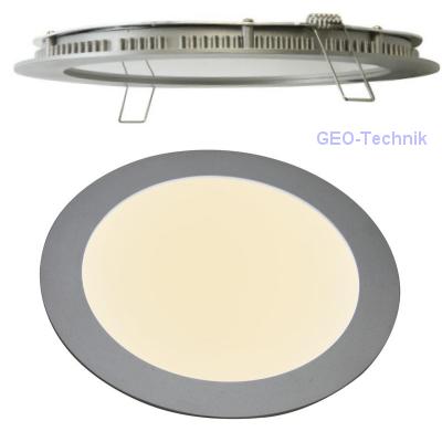 LED Panel Deckenleuchte Rund 17cm silbern