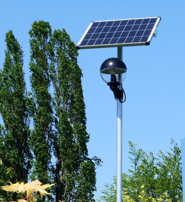 Solarleuchte Gartenlaterne LED Globe Design mit 3m Mast