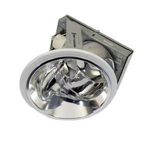 Recessed Fluorescent Downlight 2x 26W asym.