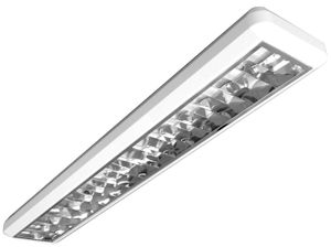 LED Louvre Light Monza On-Mount 150cm T8 darklight