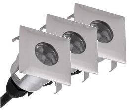 Kleine LED Einbaustrahler 3er Set Dimel blau, mit Trafo IP44