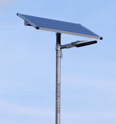 Switchable solar LED pathway lighting with pole 20W