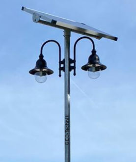 Solar LED Straßenlaterne 4m Moritz 2-armig