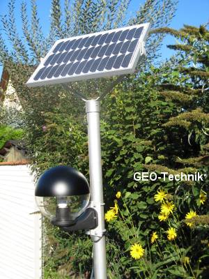 Solarleuchte Gartenlaterne LED Globe Design mit 3m Mast