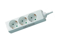 Multiple Schuko Outlet 3-way white