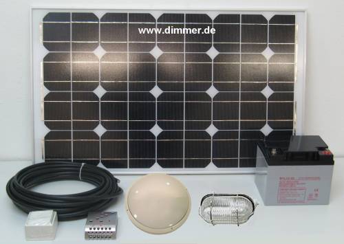 PV Solarbeleuchtung für Gartenhaus